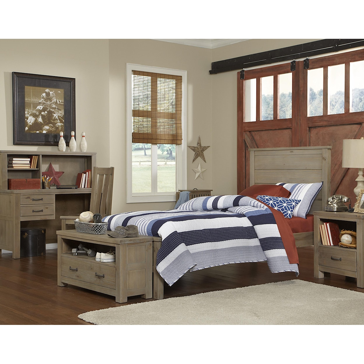 Hillsdale Kids Highlands Twin Alex Flat Panel Bed