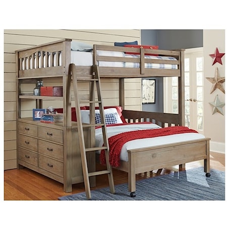 Twin Loft Bed with Lower Bed
