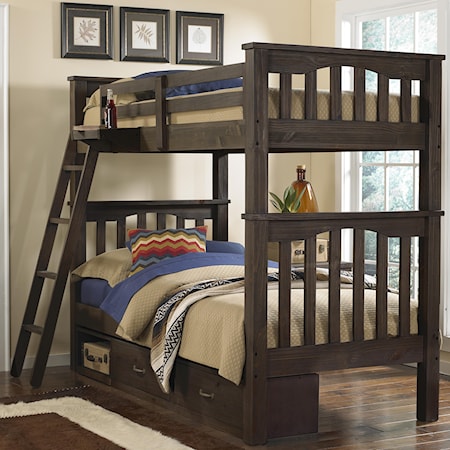 Twin Over Twin Harper Bunk Bed With Storage