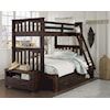 Hillsdale Kids Highlands Twin Over Full Harper Bunk Bed with Storage