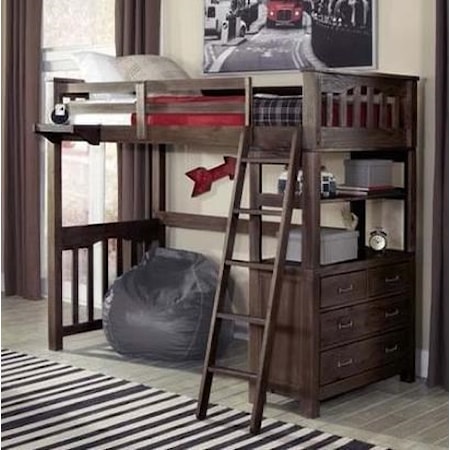 Mission Style Twin Loft Bed