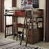 NE Kids Highlands Twin Loft Bed with Desk