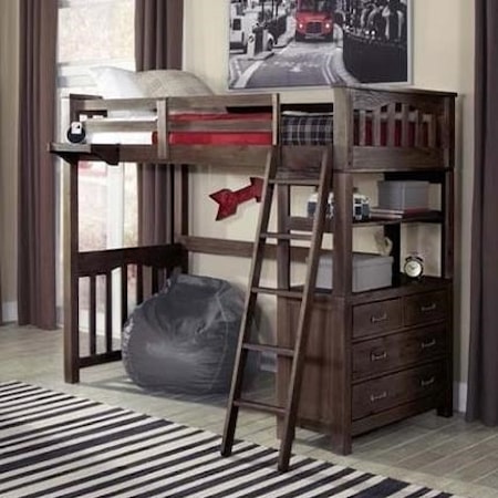 Mission Style Full Loft Bed