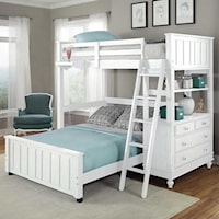 Lofted Twin Bed with Full Lower Bed