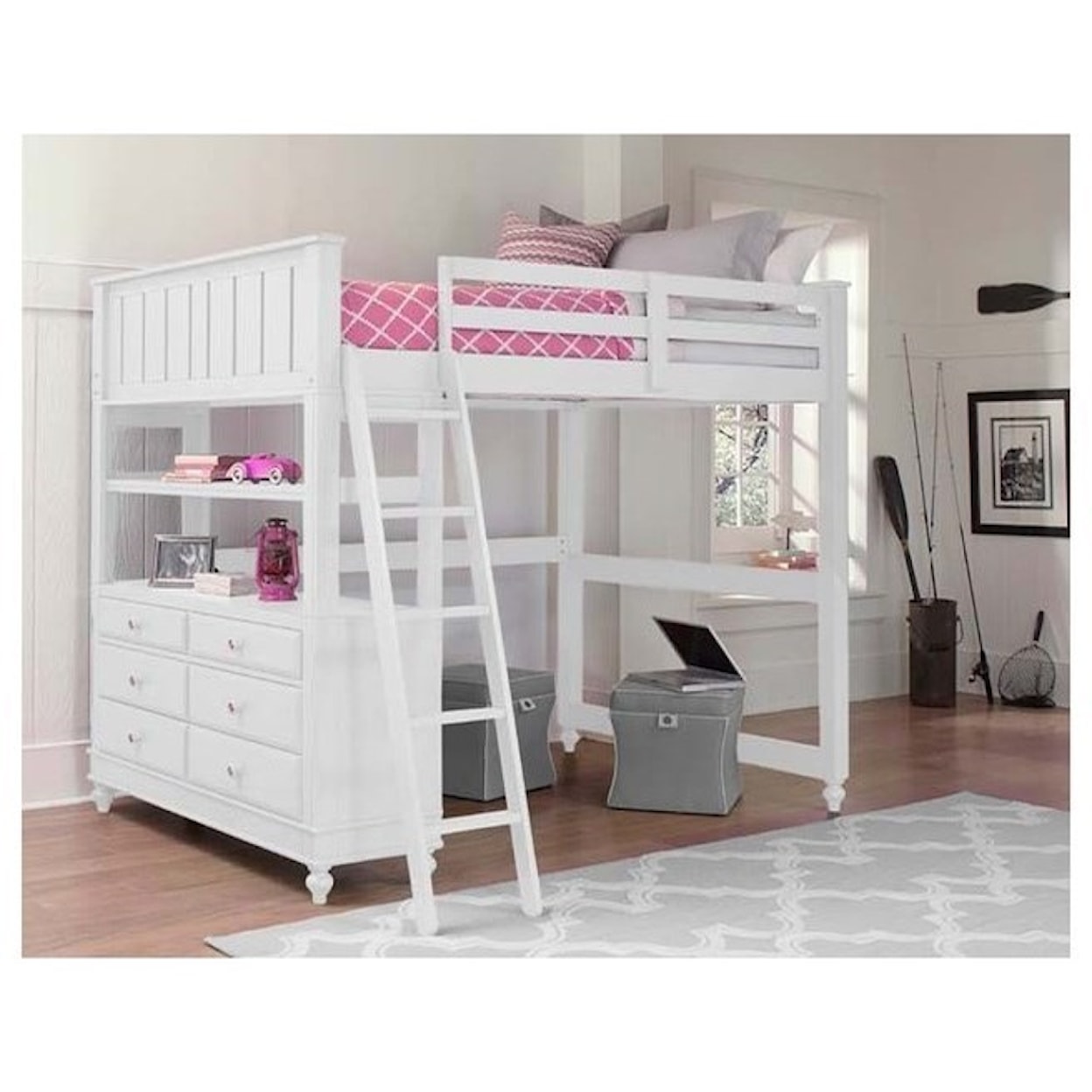 Hillsdale Kids Lake House Lofted Full Bed