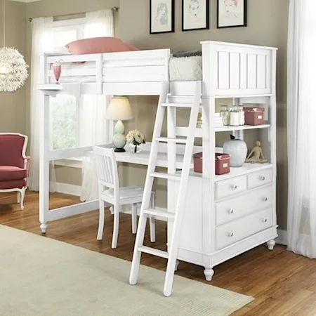 Full Loft Bed with Desk and Dresser