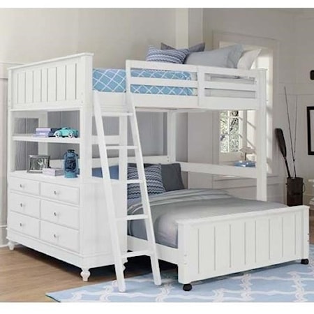 Lofted Full Bed with Full Lower Bed