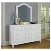 Hillsdale Kids Lake House 8 Drawer Dresser + Arched Mirror