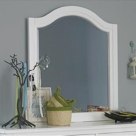 Beveled Edge Mirror with Arched Frame