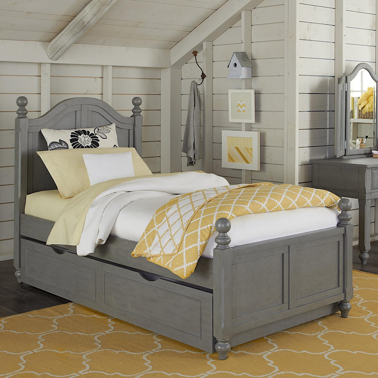 NE Kids Lake House Twin Bed and Trundle