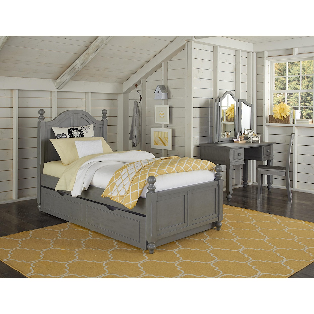 NE Kids Lake House Twin Bed and Trundle