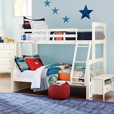 NE Kids Lake House 2045ND Full Loft Bed with Desk and Dresser