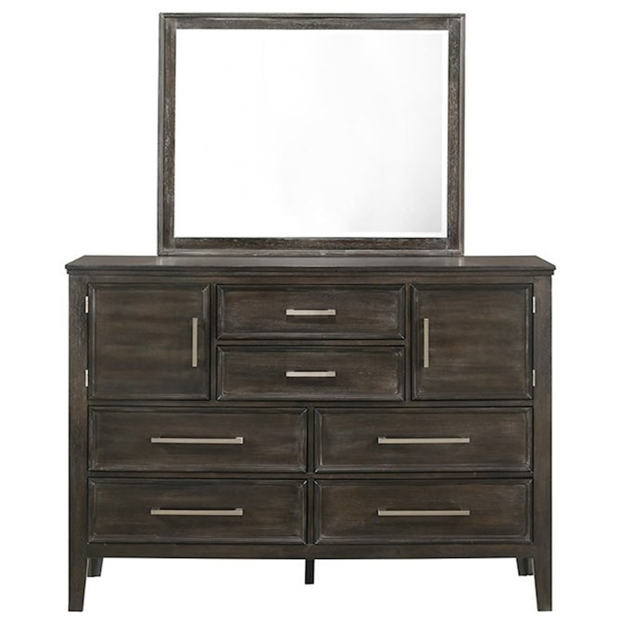 New Classic Furniture Andover Dresser and Mirror Set