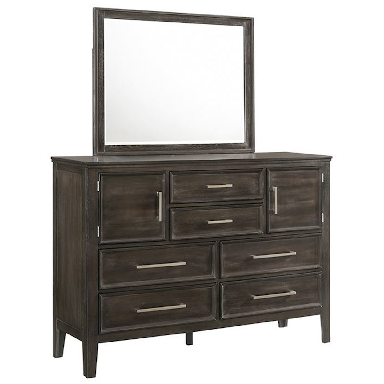 New Classic Furniture Andover Dresser and Mirror Set