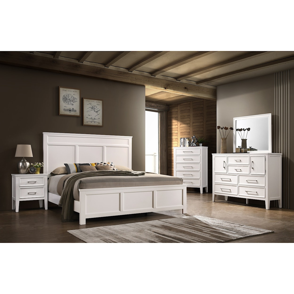 New Classic Furniture Andover King Panel Bed