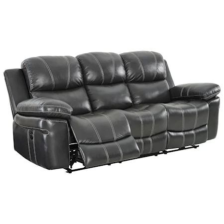 Power Dual Reclining Sofa with Pillow Arms