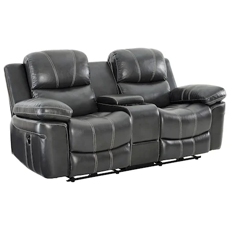 Duel Reclining Console Loveseat