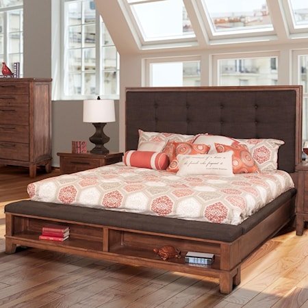 California King Upholstered Bed