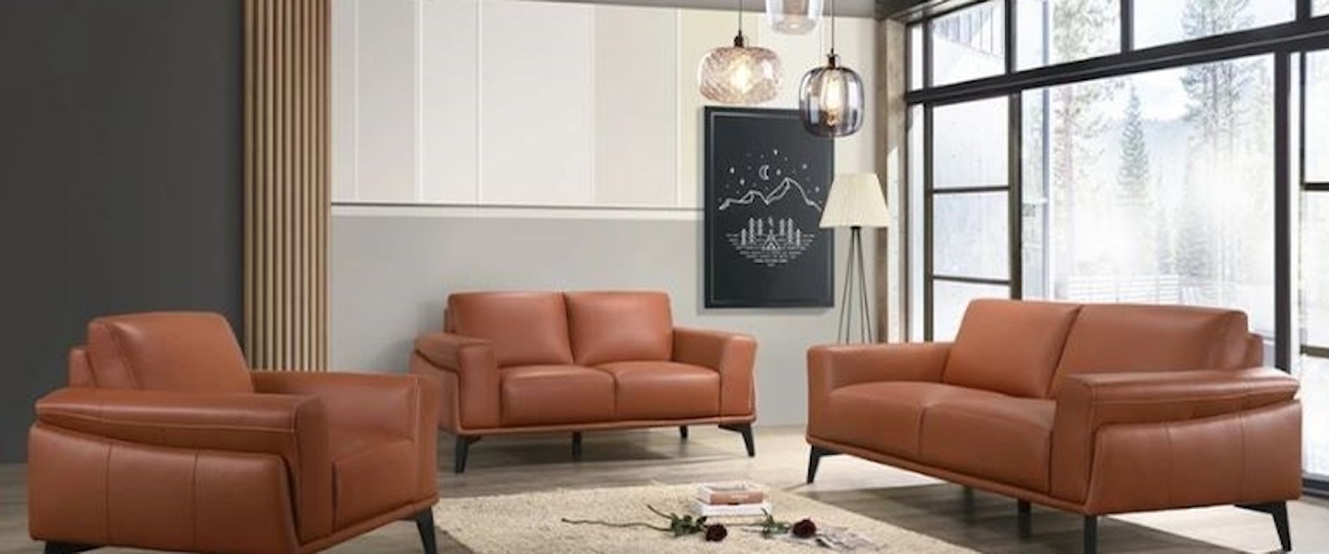 Contemporary Stationary Living Room Group-TCA