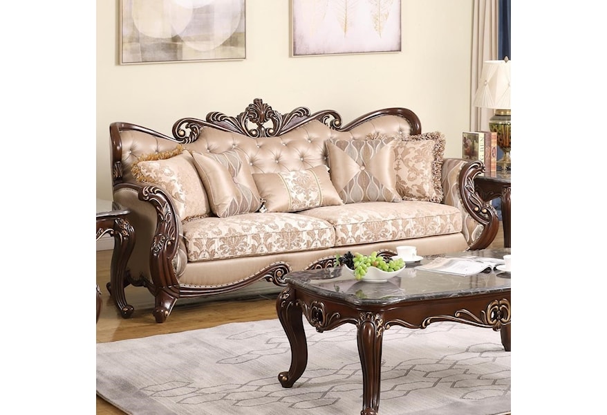 Veilig contact bezoeker New Classic Constantine Traditional Sofa with Button Tufting | Rife's Home  Furniture | Uph - Stationary Sofas