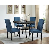 Transitional 5-Piece Table and Chair Set with Nailhead Trim