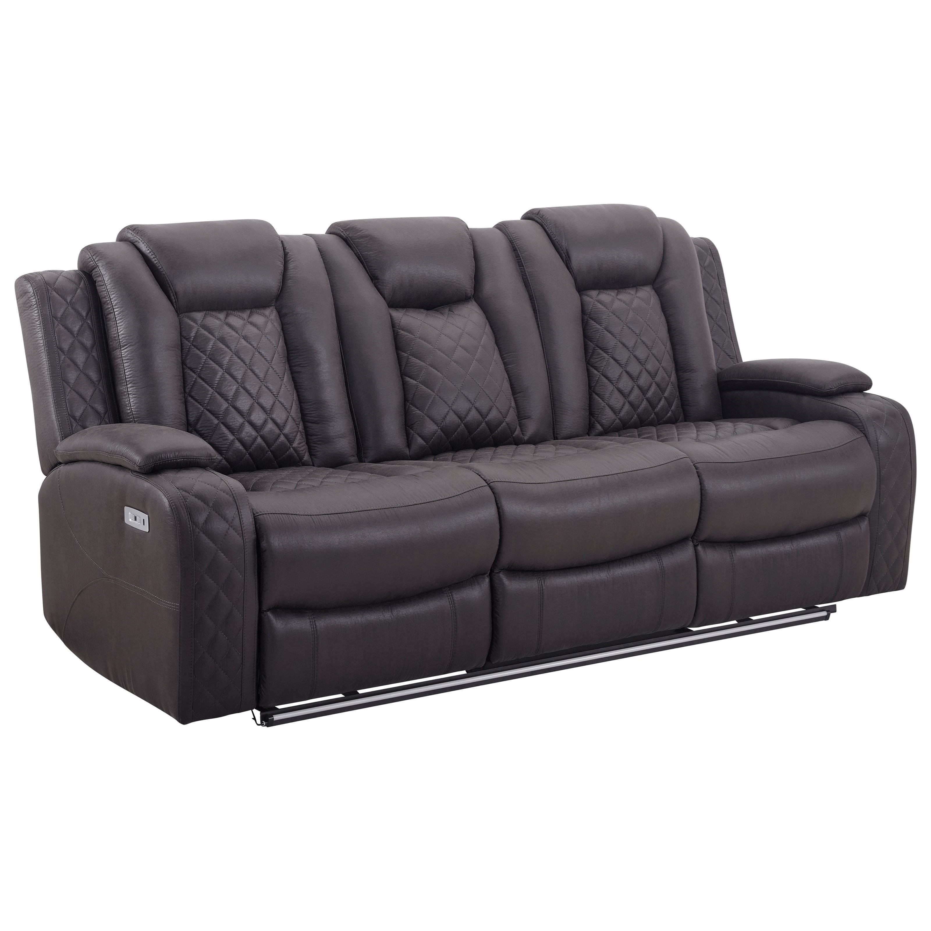 The brick best sale leather reclining sofa