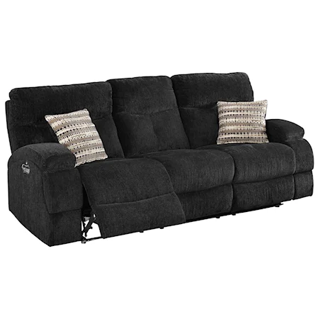 Power Reclining Sofa with Pull-Out Cup Holders