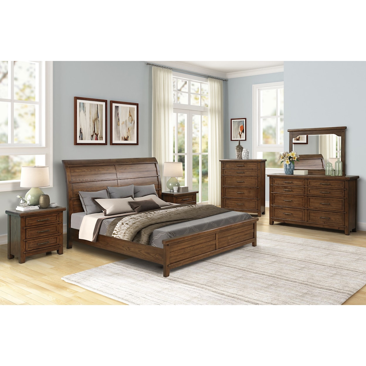 New Classic Fairfax County Queen Sleigh Bed