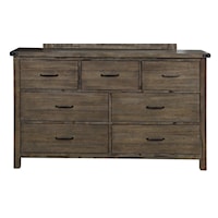 Rustic Dresser with Felt-Lined Top Drawers