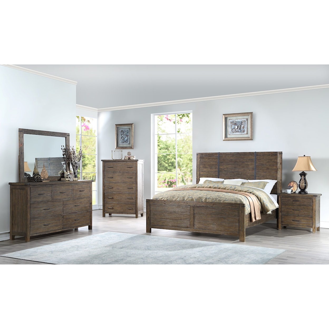 NC Leon Queen Panel Bed