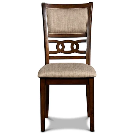 Contemporary Dining Side Chair with Upholstered Seat