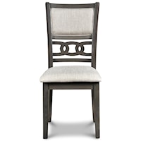 Contemporary Dining Side Chair with Upholstered Seat