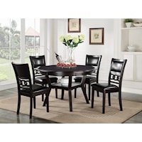 Contemporary 5-Piece Dining Table and Chair Set with Table Storage