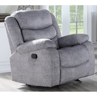 Glider Recliner with Pillow Arms