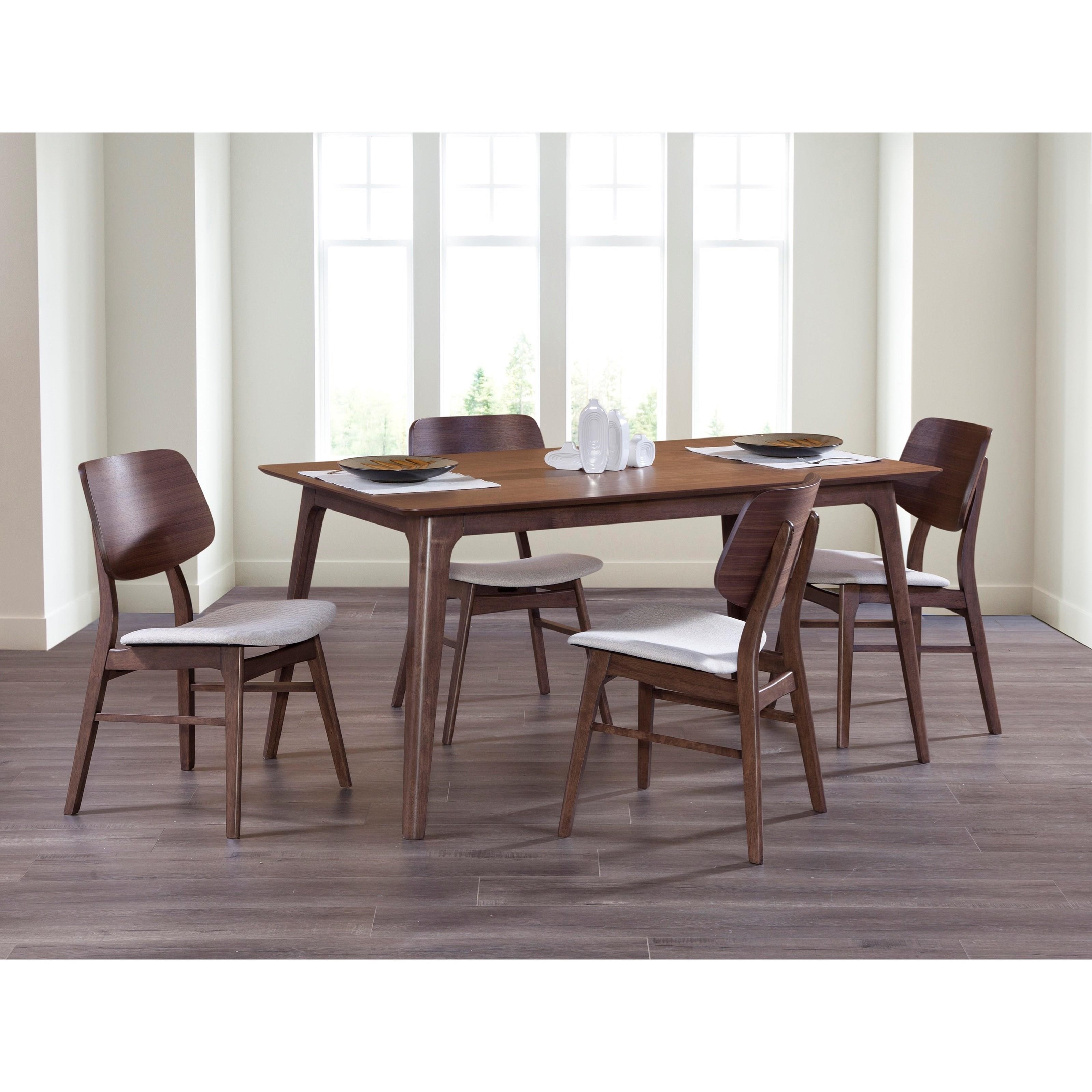 New Classic Oscar Mid Century Modern Wood Back Dining Chair with ...