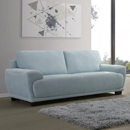 Contemporary Sofa with Exposed Wood Feet