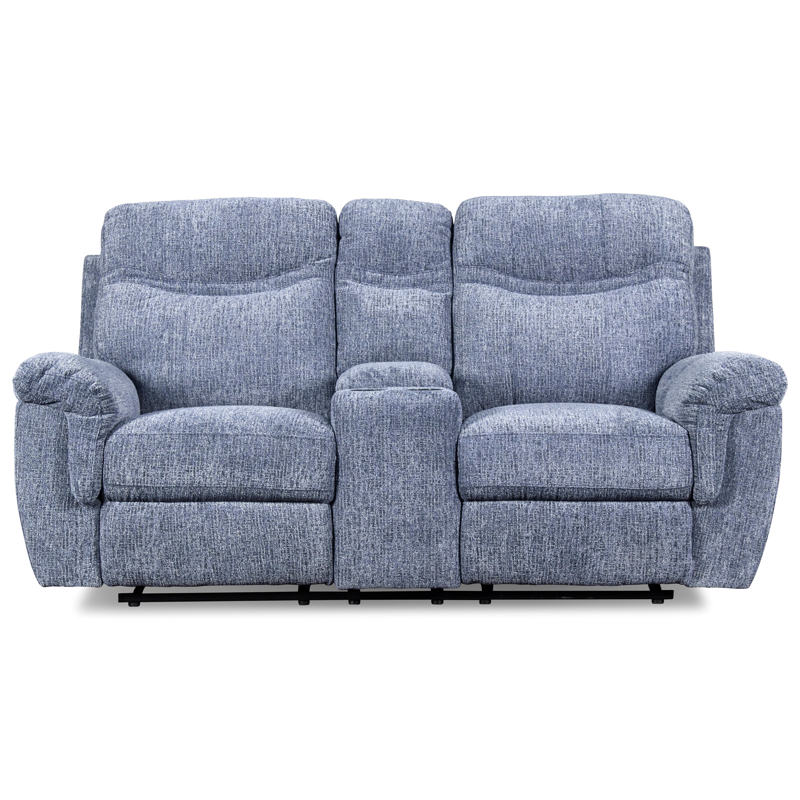Dual glider reclining loveseat without deals console