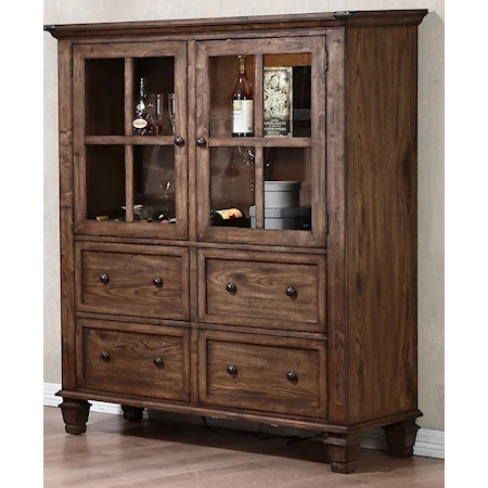 China Cabinet with Removable Wine Rack