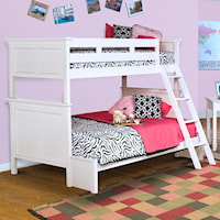 Twin-over-Full Bunk Bed with Paneled Headboard and Footboard
