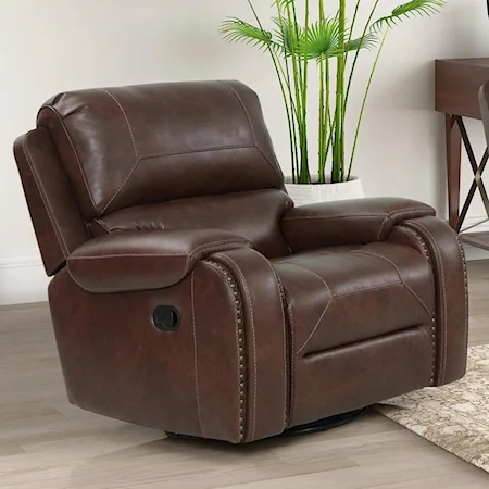 Casual Power Glider Recliner with Power Headrest