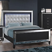 MILAN BLACK QUEEN BED |