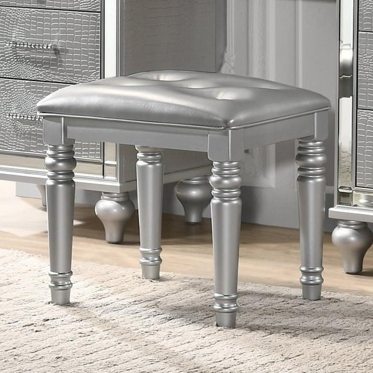 New Classic Valentino Vanity Table Stool