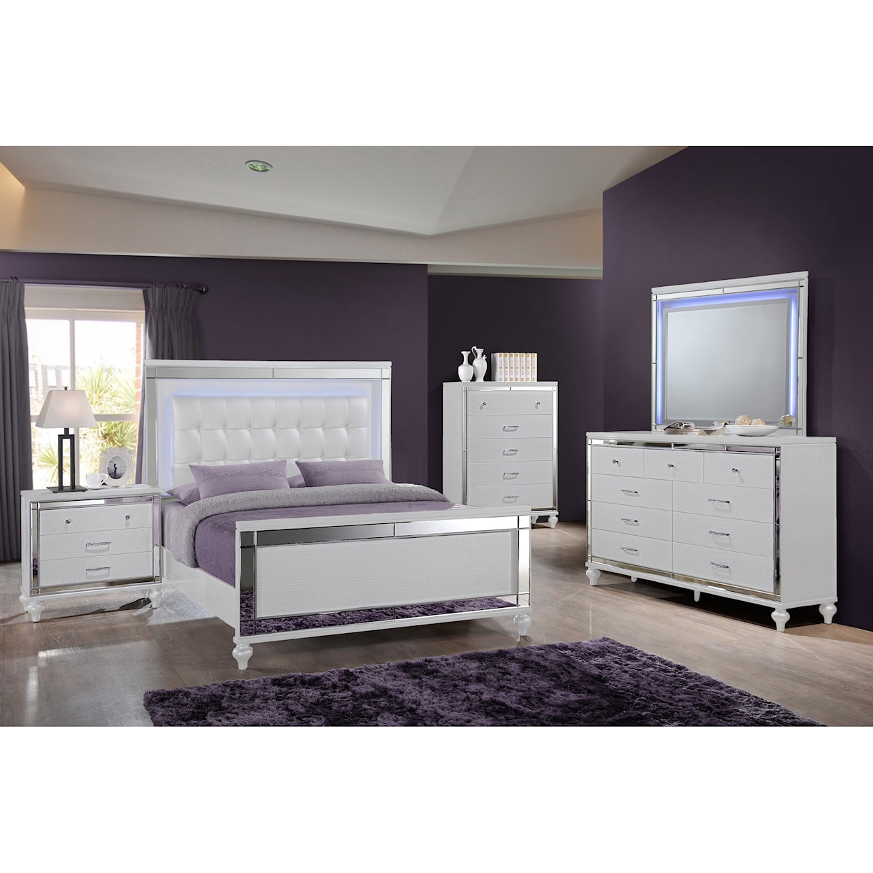 New Classic Valentino Twin Bedroom Group