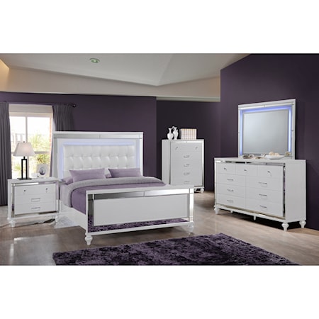 MILAN WHITE 4 PIECE BEDROOM SET |