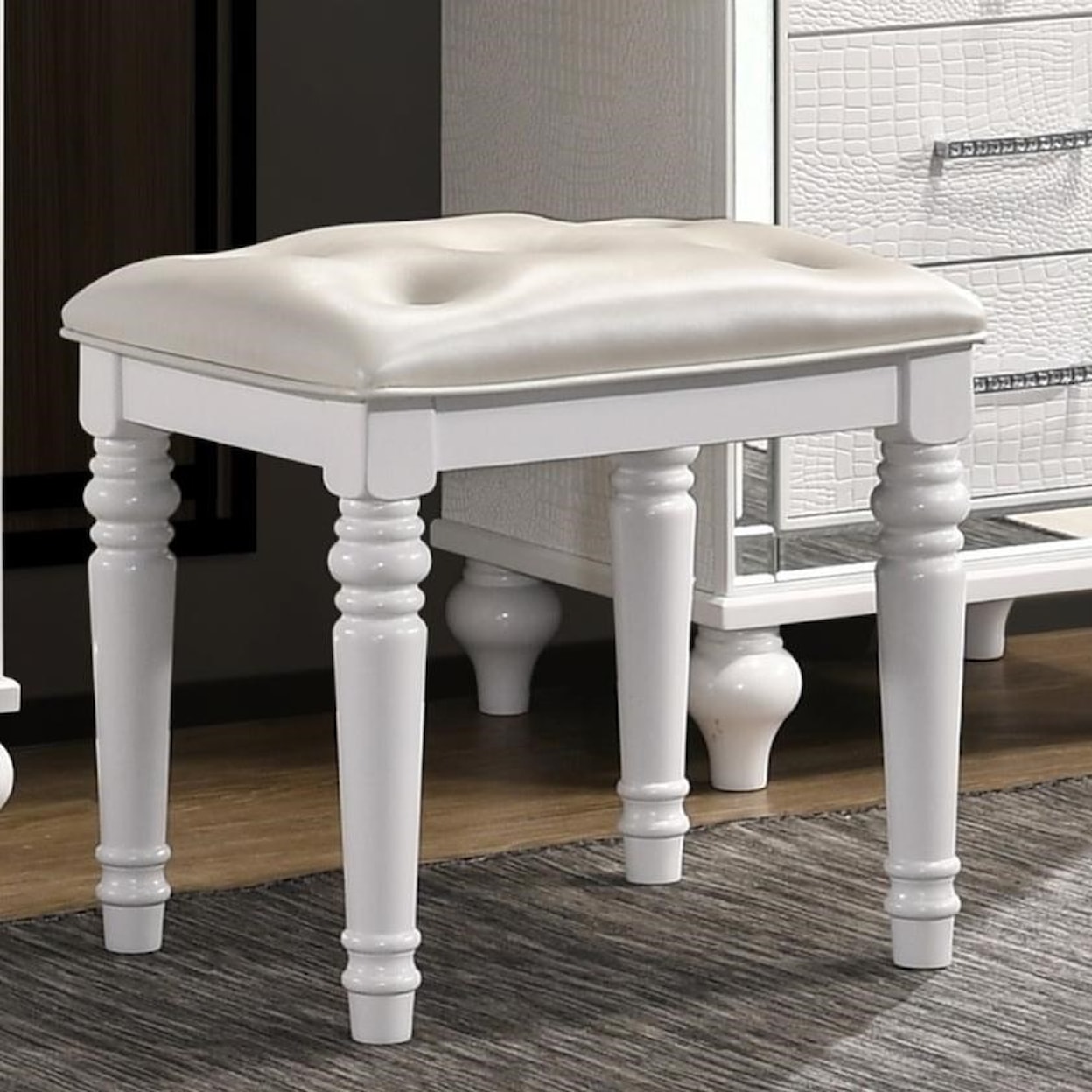 New Classic Furniture Valerie Vanity Table Stool