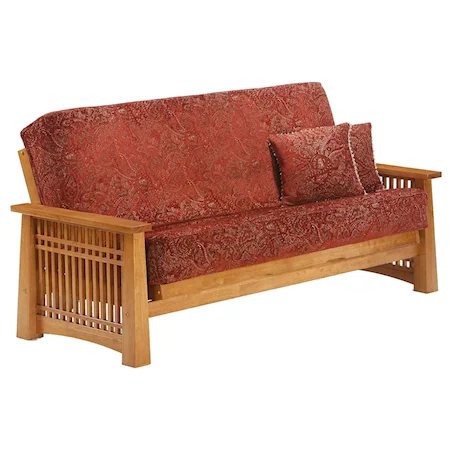 Medium Oak Full Size Futon