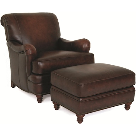 Traditional Chair And Ottoman