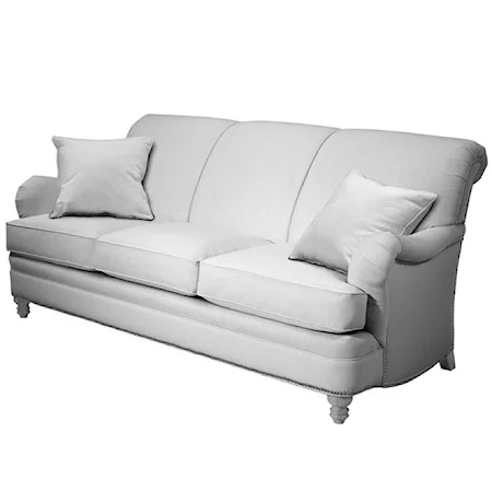 Traditional Sofa With Turned Legs