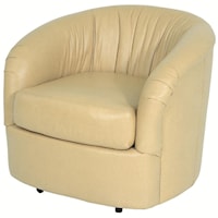 Contemporary Barrel Styled Swivel Chair 