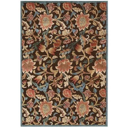 7'9" x 10'10" Brown Rectangle Rug